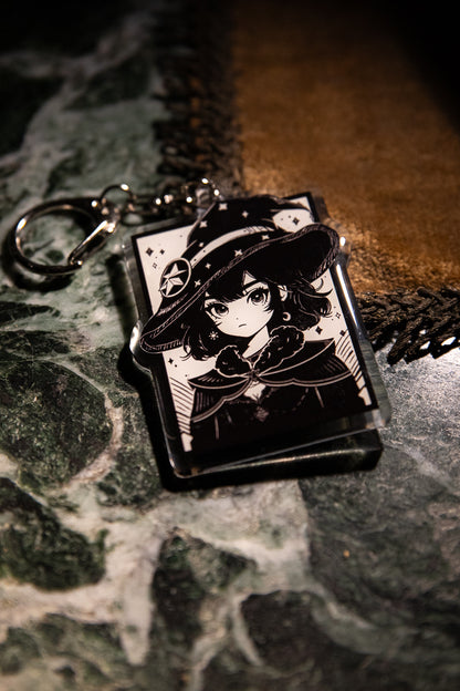 Medieval witch Keychain