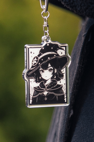 Medieval witch Keychain